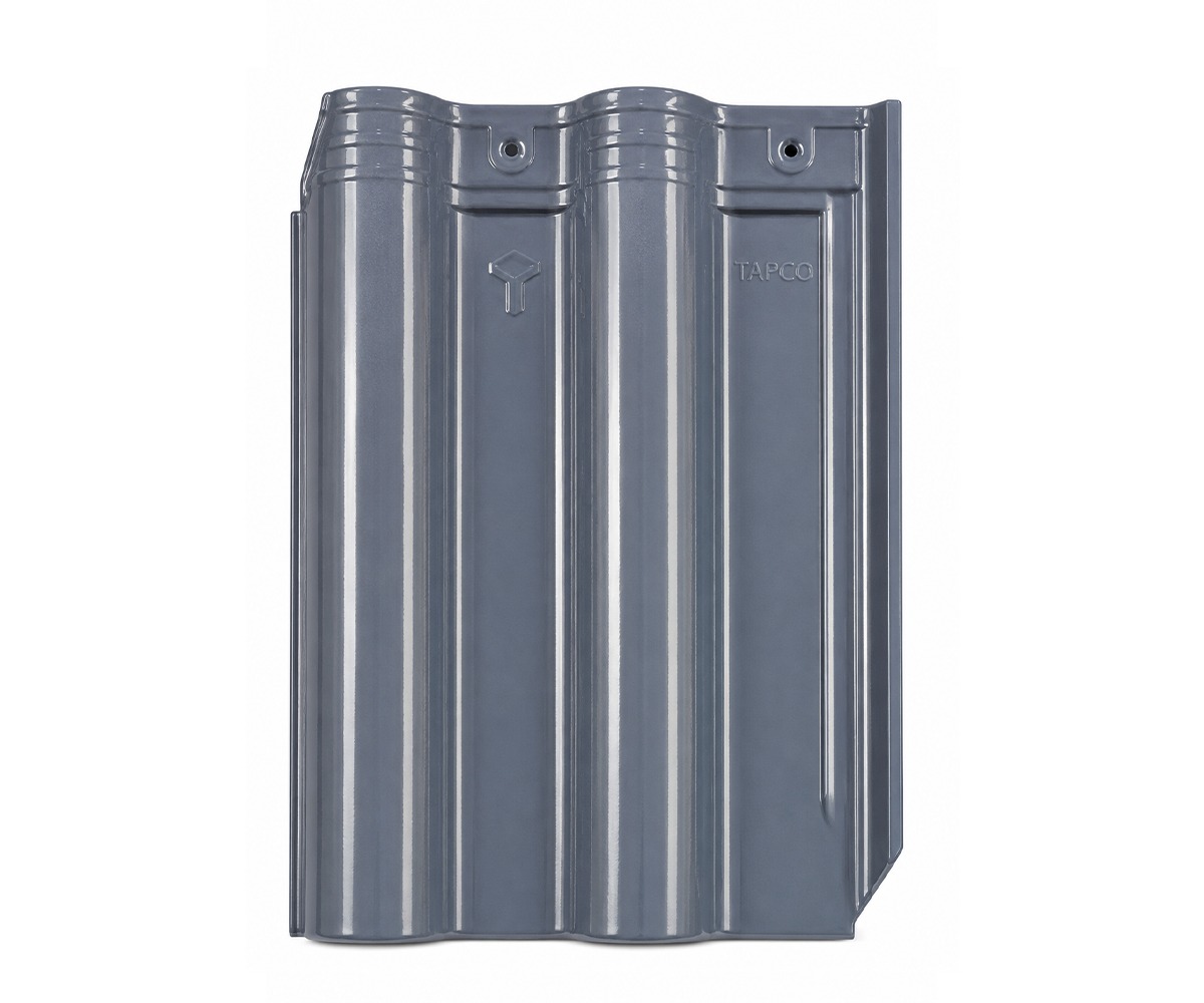 Tapco Elbano Gray Glossy Ceramic Roof Tile