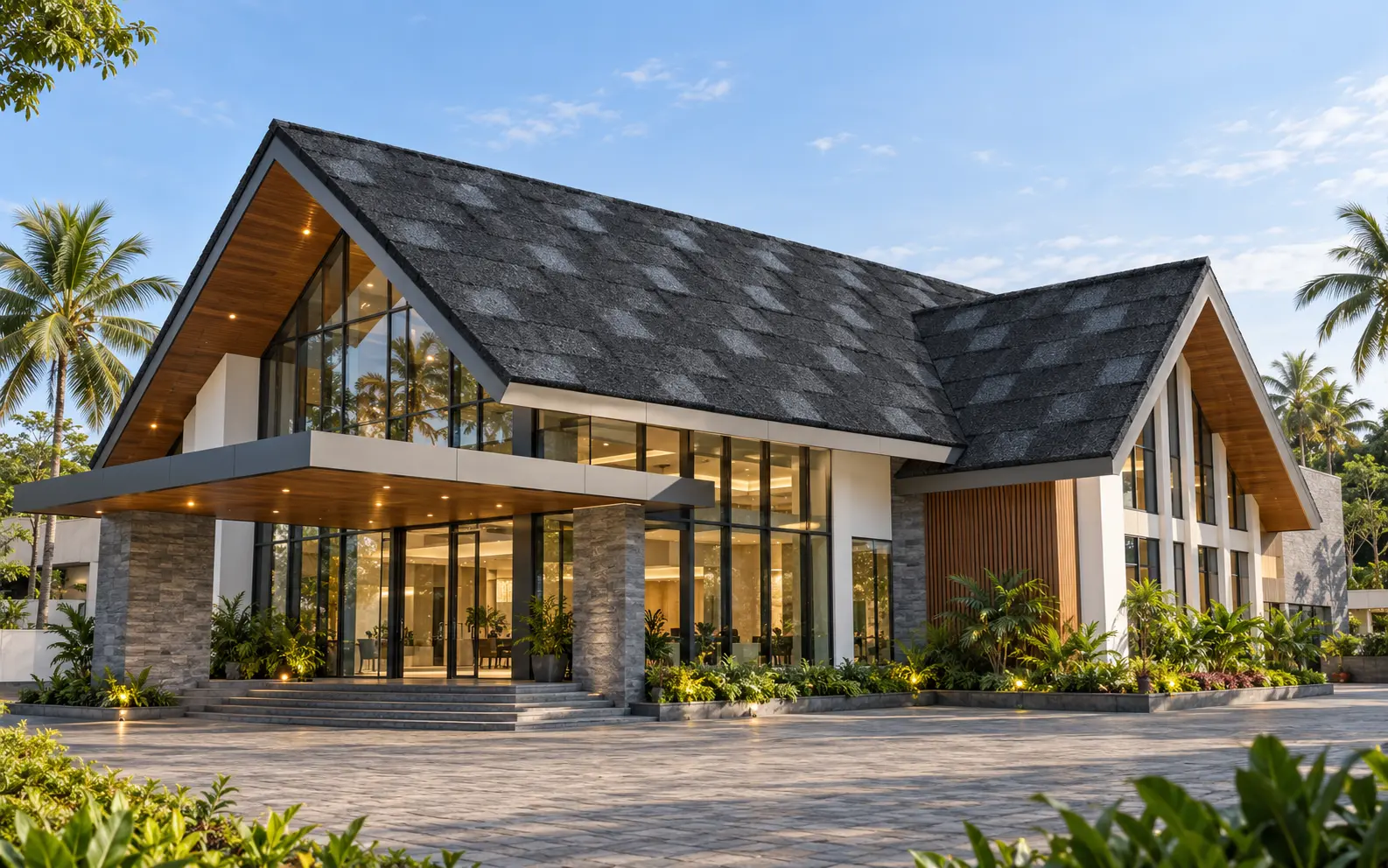 Stone coated roofing for commercial buildings