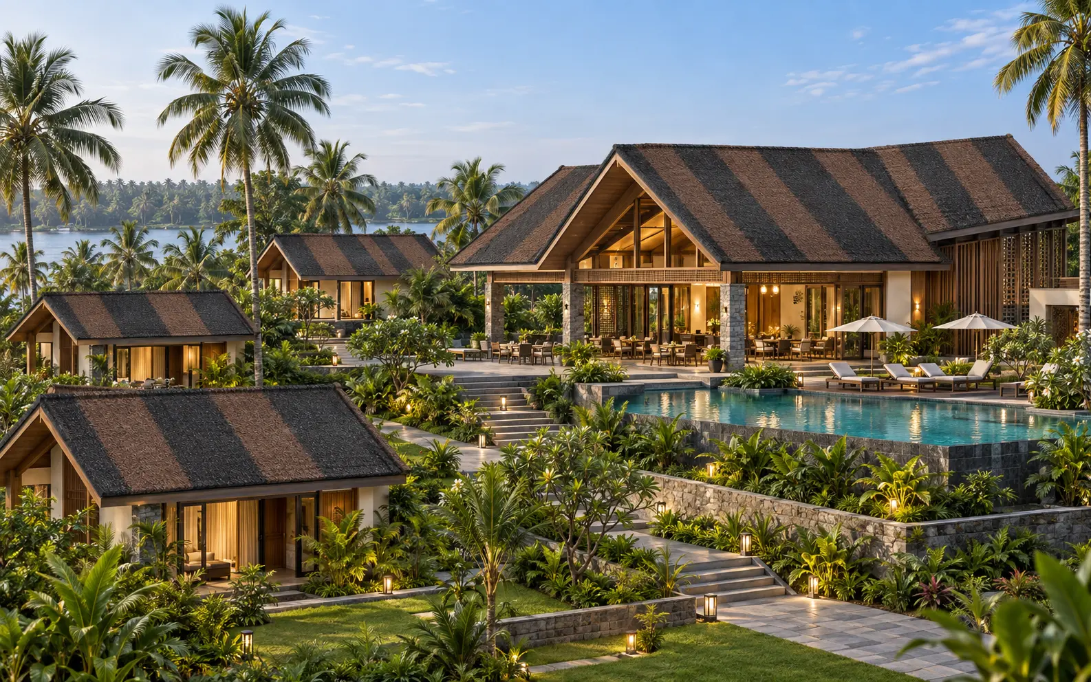 Stone coated roofing for resorts and hospitality projects