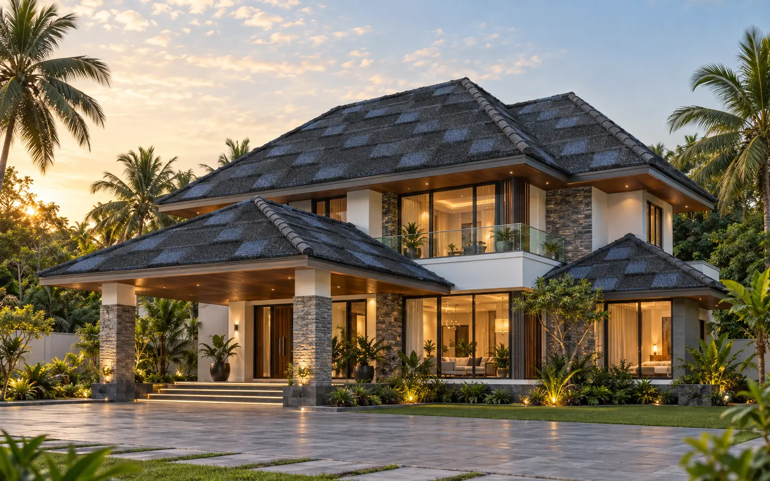 Stone coated metal roofing residential project